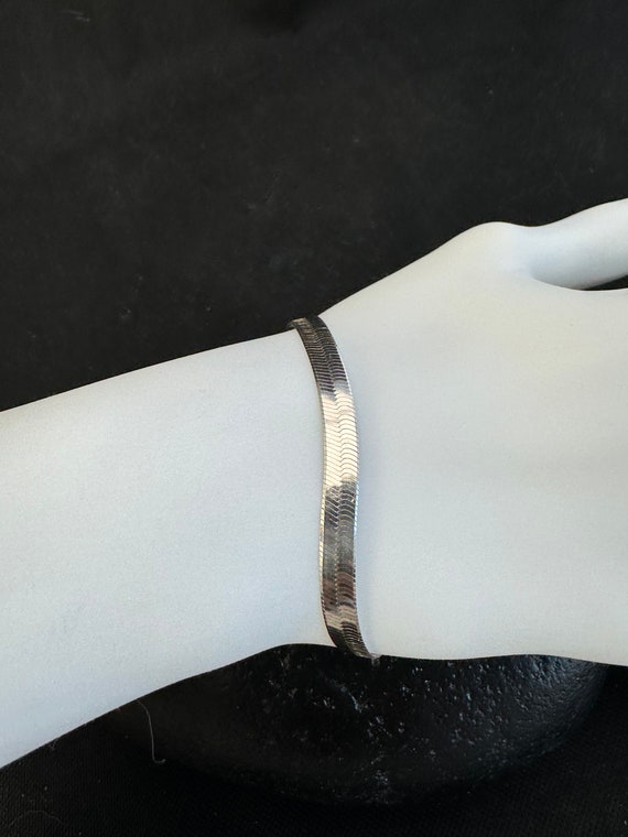 8 inch Silver Chain bracelet: Sterling silver her… - image 2