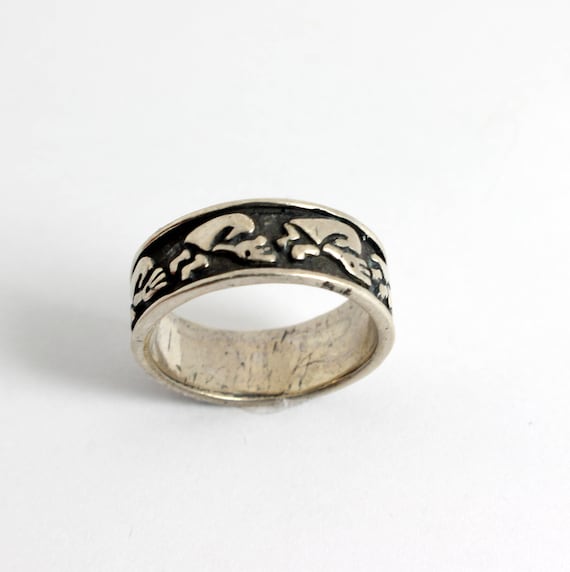 Kokopelli Silver Ring Native American Dancing Kokop… Gem