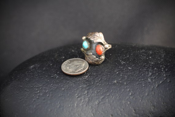 Native American Ring: Navajo, sterling silver wit… - image 2