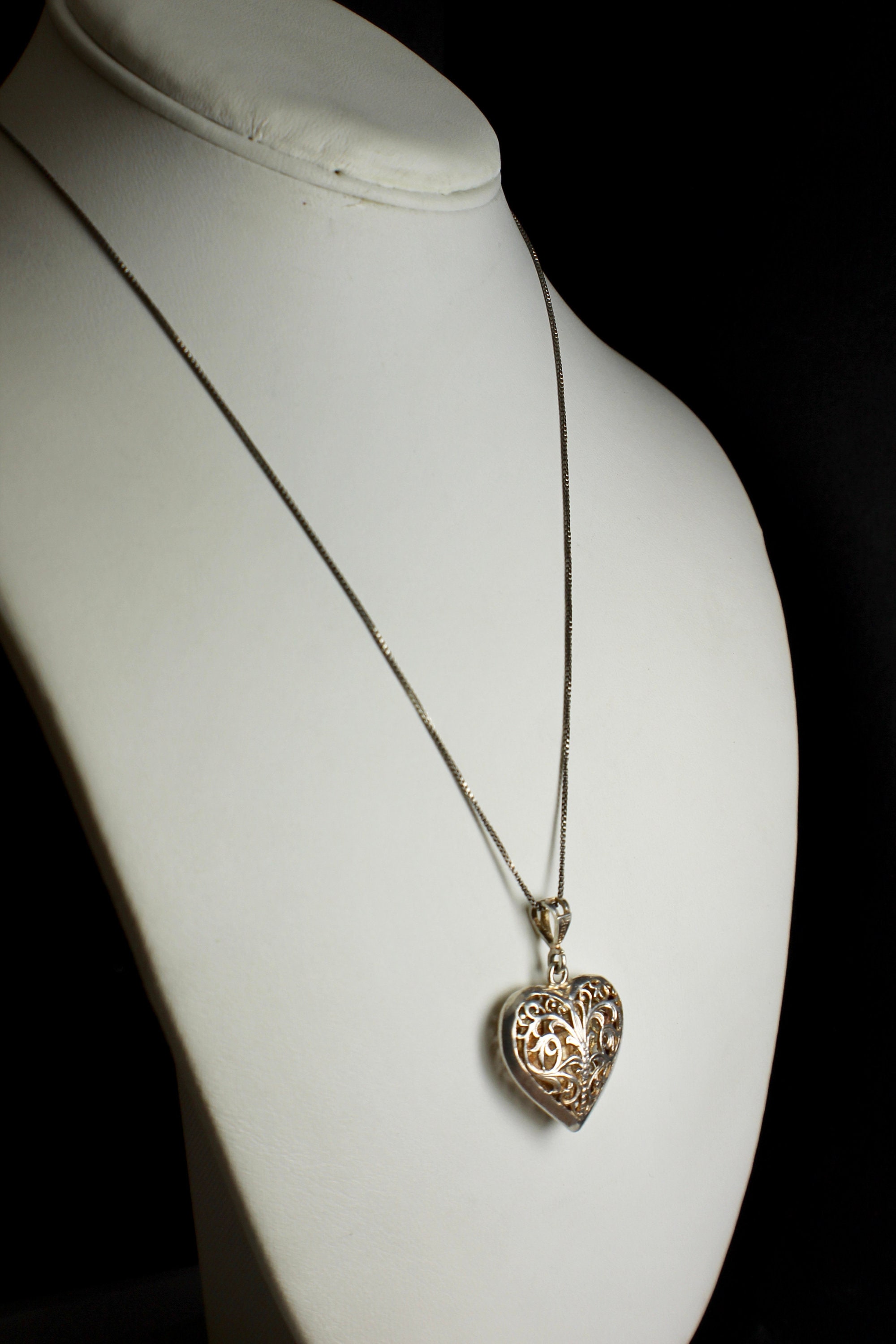 Sterling Silver Heart Pendant: Large, Sterling Silver
