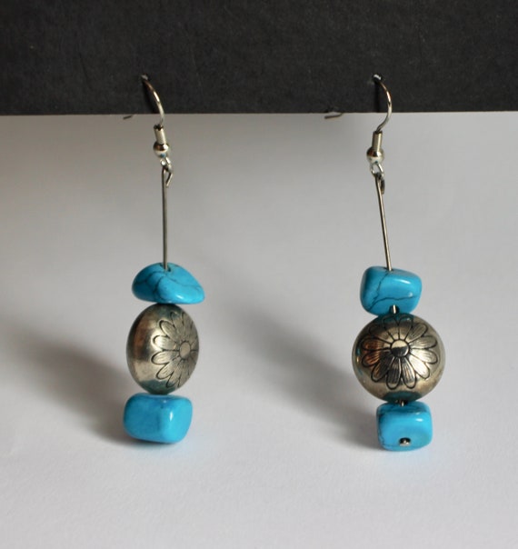 Native American earrings: Dangle earrings, with t… - image 6