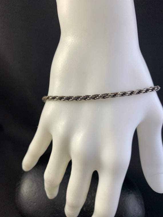 Silver Rope Link chain bracelet: Sterling silver r