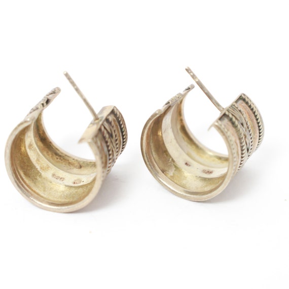 Silver Hoop Earrings:  Sterling Silver Wires and … - image 4