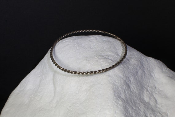 Sterling Silver Bangle: Stackable Minimalistic, s… - image 6