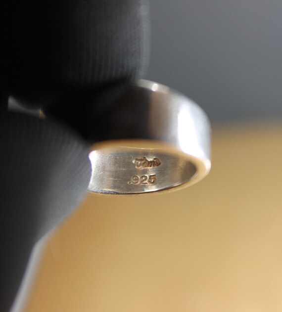 Native American ring: Teme silversmith size 7, Na… - image 2