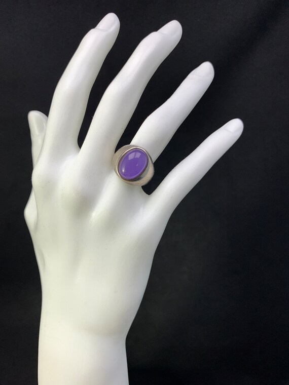 Purple Quartz ring: Large oval Purple quartz ston… - image 2