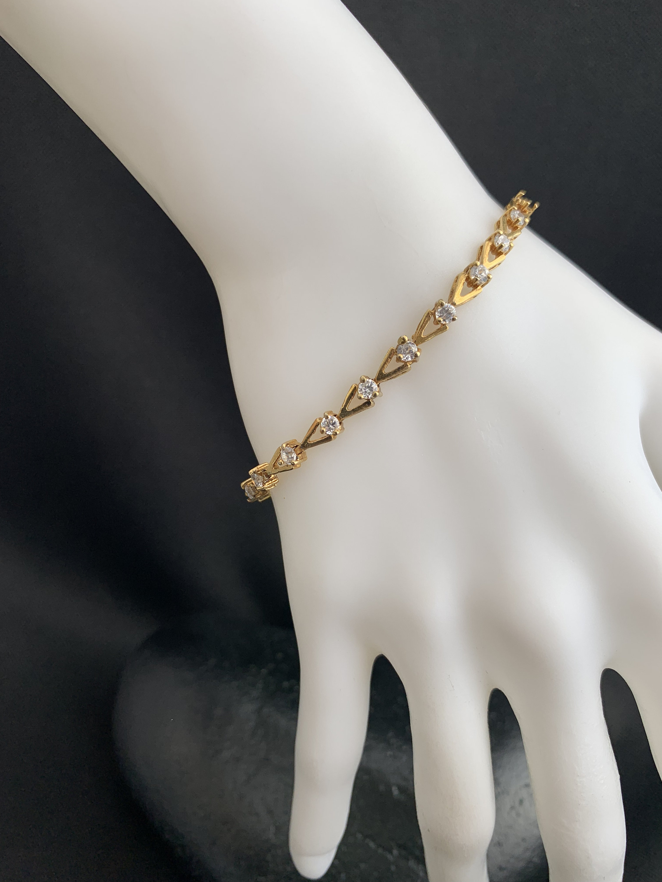 Cz bracelet shop gold