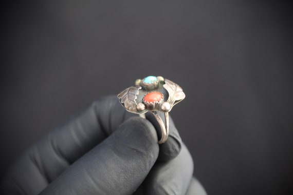 Native American Ring: Navajo, sterling silver wit… - image 4