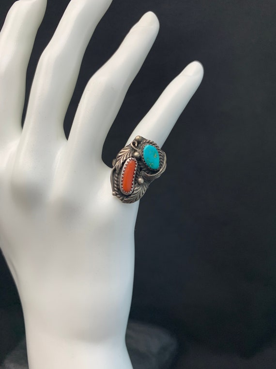 Vibrant Vintage Native American Navajo Corals Sterling Silver Earrings Vibrant Vintage Native American Navajo Corals Sterling Silver Earrings