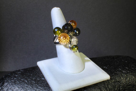 Silver Fantasy ring: Colorful, multiple orbs, and… - image 7