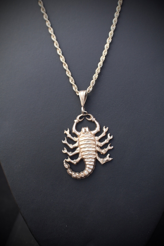 Silver Scorpion Pendant: Large, sterling scorpion 