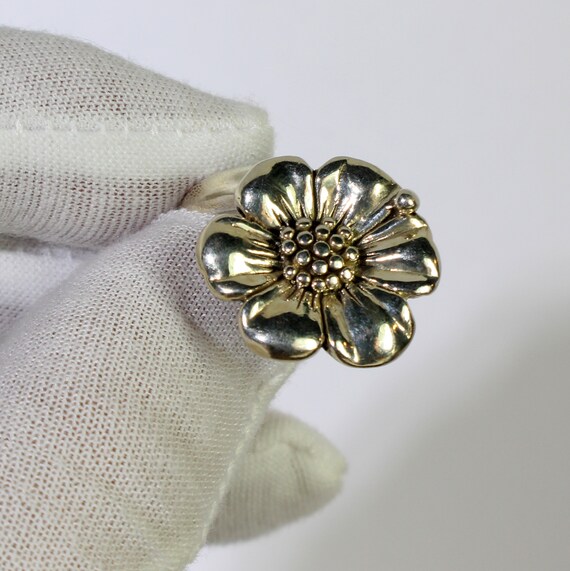 Sterling Silver Flower Daisy Ring, Daisy Ring 925