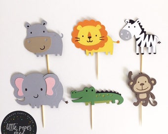 Items similar to EXCLUSIVE Modern Safari 4 Design Set Fondant Cupcake