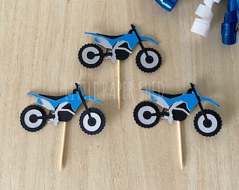 Motocross Dirt Bike Cupcake Toppers | Dirt Bike Party | Motocross Party | Dirt Bike Cake Topper | Motocross Party Decorations