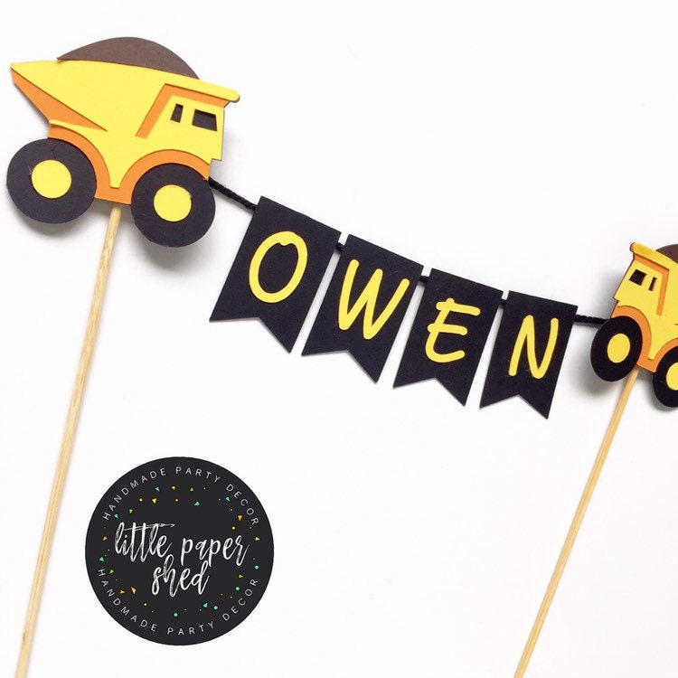 Construction Cake Topper Construction Theme Party Etsy Australia