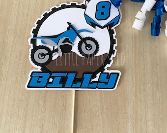 MotoCross Dirt Bike Cake Topper | Moto Cross Theme | Motorbike Cake Topper | Dirt Bike Party | Motorbike Party |