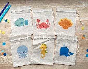 Under The Sea Party Bag | Under The Sea Party Bag | Crab Shark Seahorse Seashell Party | Under The Sea Party | Party Bags | Ocean Party