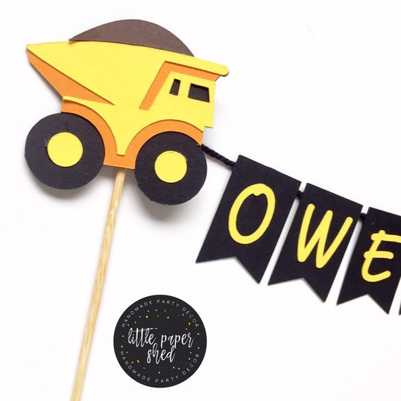 Construction Cake Topper Construction Theme Party Etsy
