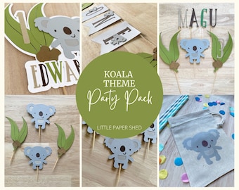 Koala Australia Party Pack | Koala Cake Topper Party Theme | Koala Australian Party Cake |