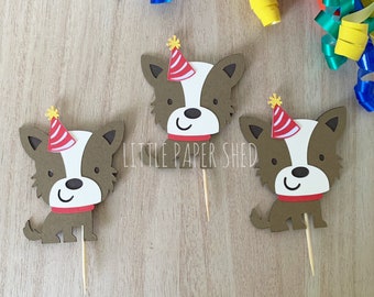 Dog Cupcake Toppers | Paw-Ty Party Theme | Dog Cake Topper | Puppy Dog Party Theme