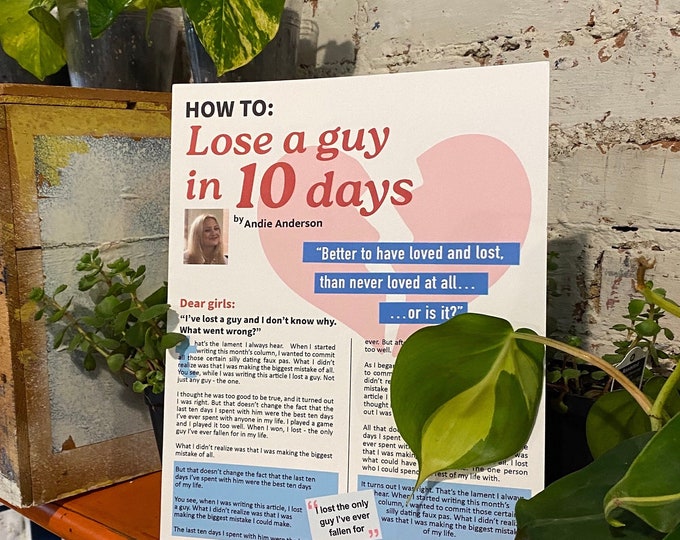 Rom Com Art Print - How to Lose a Guy in 10 Days Magazine Article