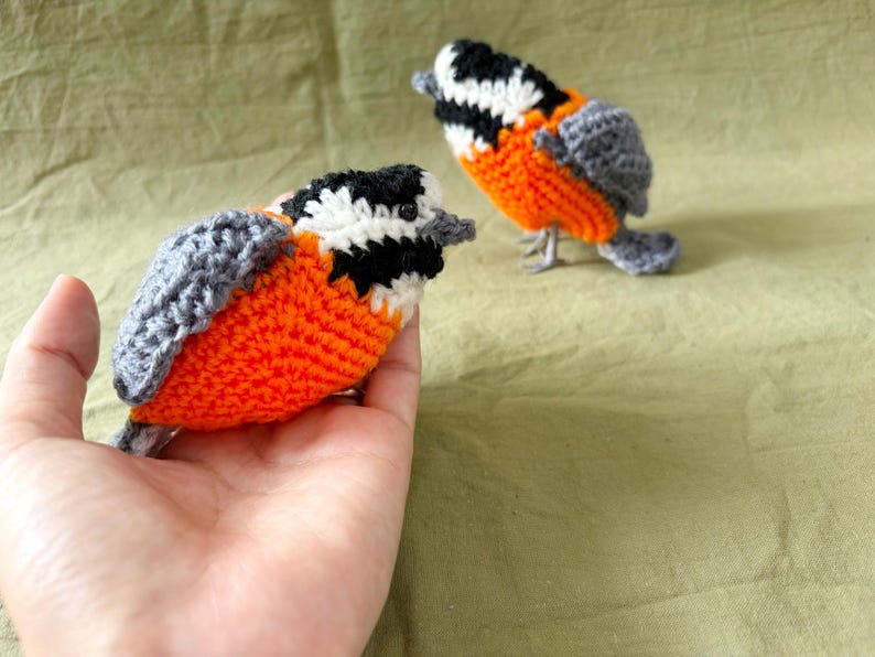 Varied tit amigurumi pattern / bird crochet instructions charts diagrams image 1