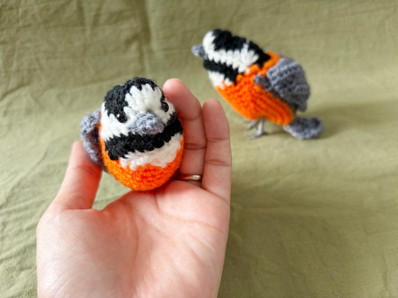 Varied tit amigurumi pattern / bird crochet instructions charts diagrams image 2
