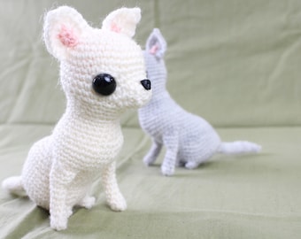Motif amigurumi Chihuahua | modèle réaliste de crochet de jouet de chien de chihuahua, modèle PDF téléchargeable