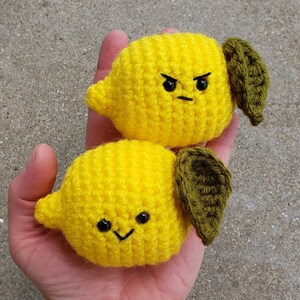 Lemon, Crochet Lemon, Lemon Plush, Play Food, Kawaii, Sour Lemon, Amigurumi, Handmade, Crochet, Lemonade Squad, Lemon Decor, Fruit Plush