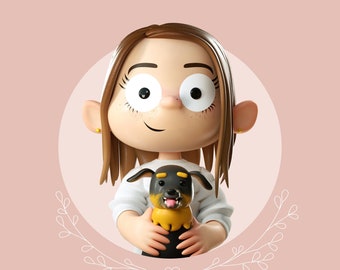 Social media avatar, Personal portrait, Personal custom portrait, individual portrait, digital avatar, profile picture, Cartoon Portrait
