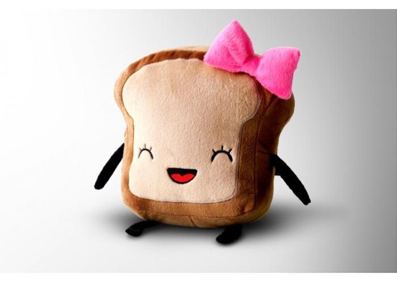 Mrs. Little Bread Slice Cute Plush Toy Kawaii Plushie Etsy