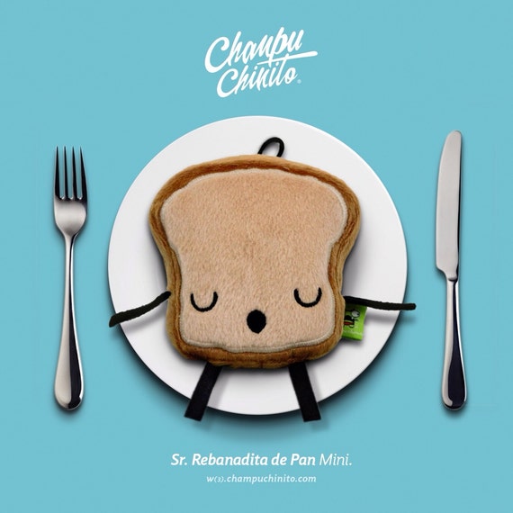 Mr Little Bread Slice Mini Plush Etsy