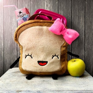 Mrs. Litttle Bread slice LUNCHBOX, fabric lunch bag for girls, waterproof lunch bag, cute lunch box, cute kawaii lunch bag for girls, bread