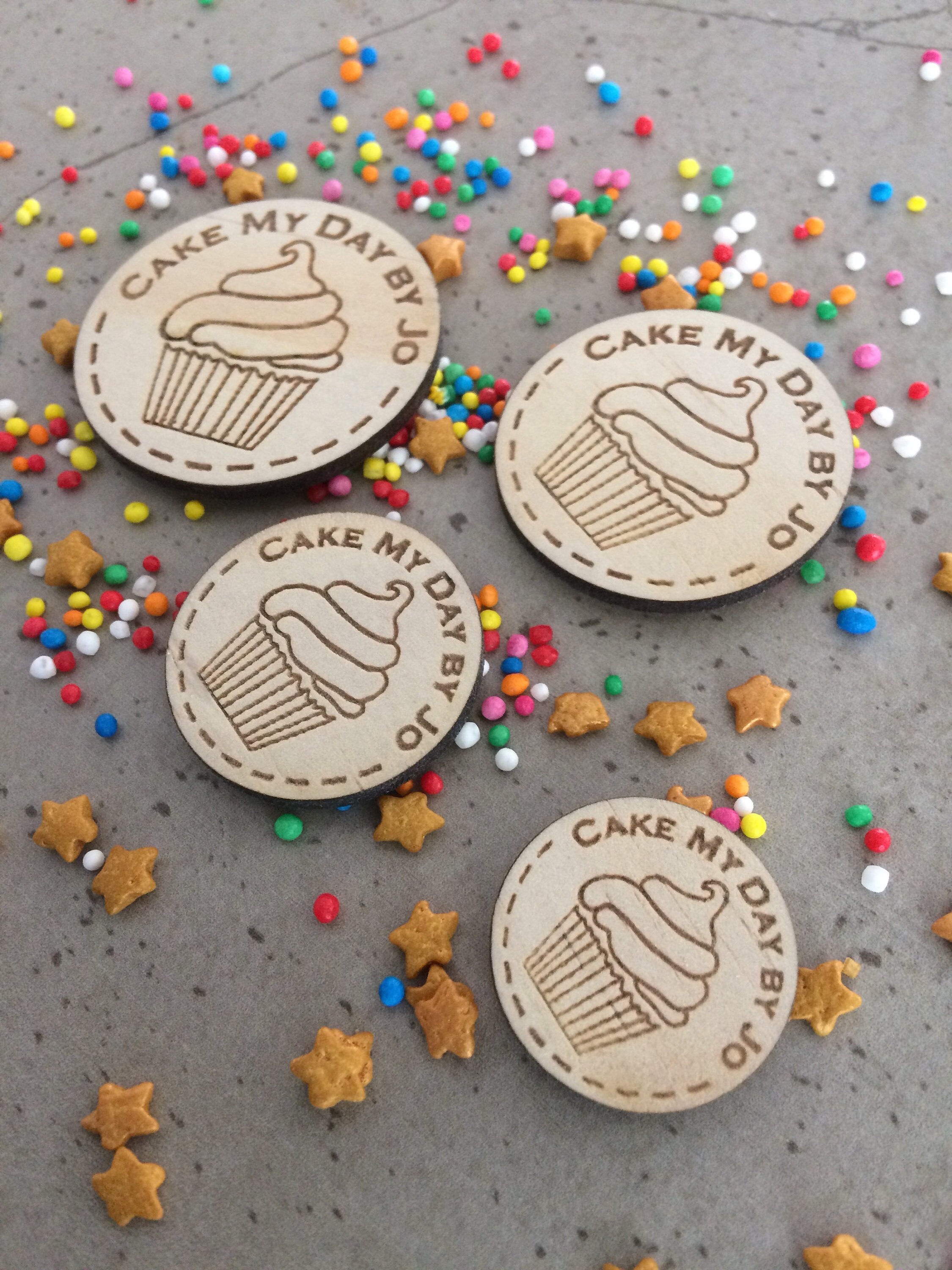 Wood discs with custom logo engraving 10 Pack Etsy