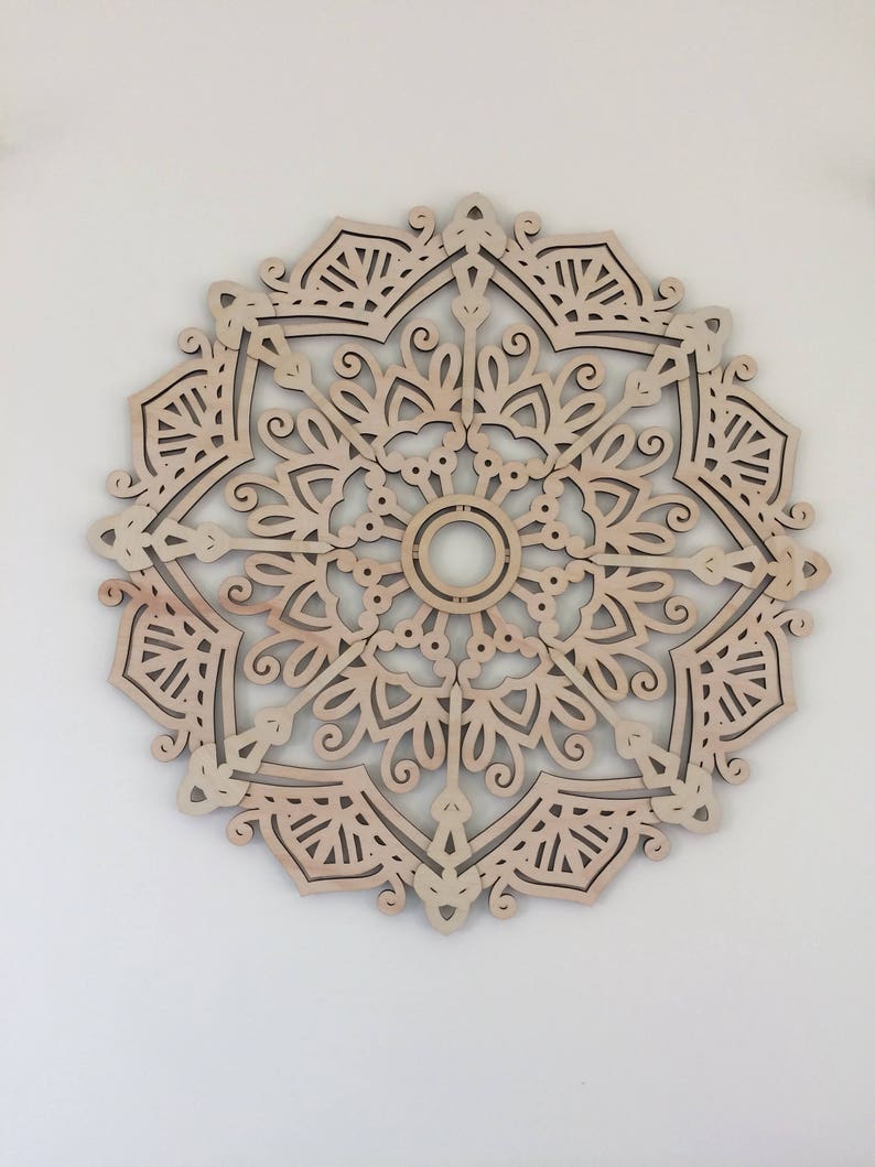 Mandala Wall Art. Laser Cut Wood Mandala 58cm Etsy Australia