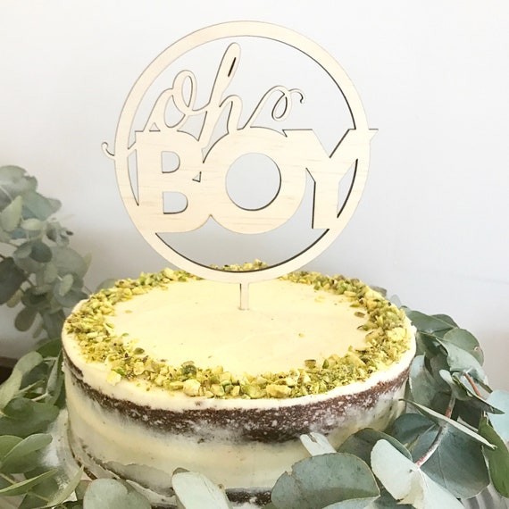 oh boy cake topper