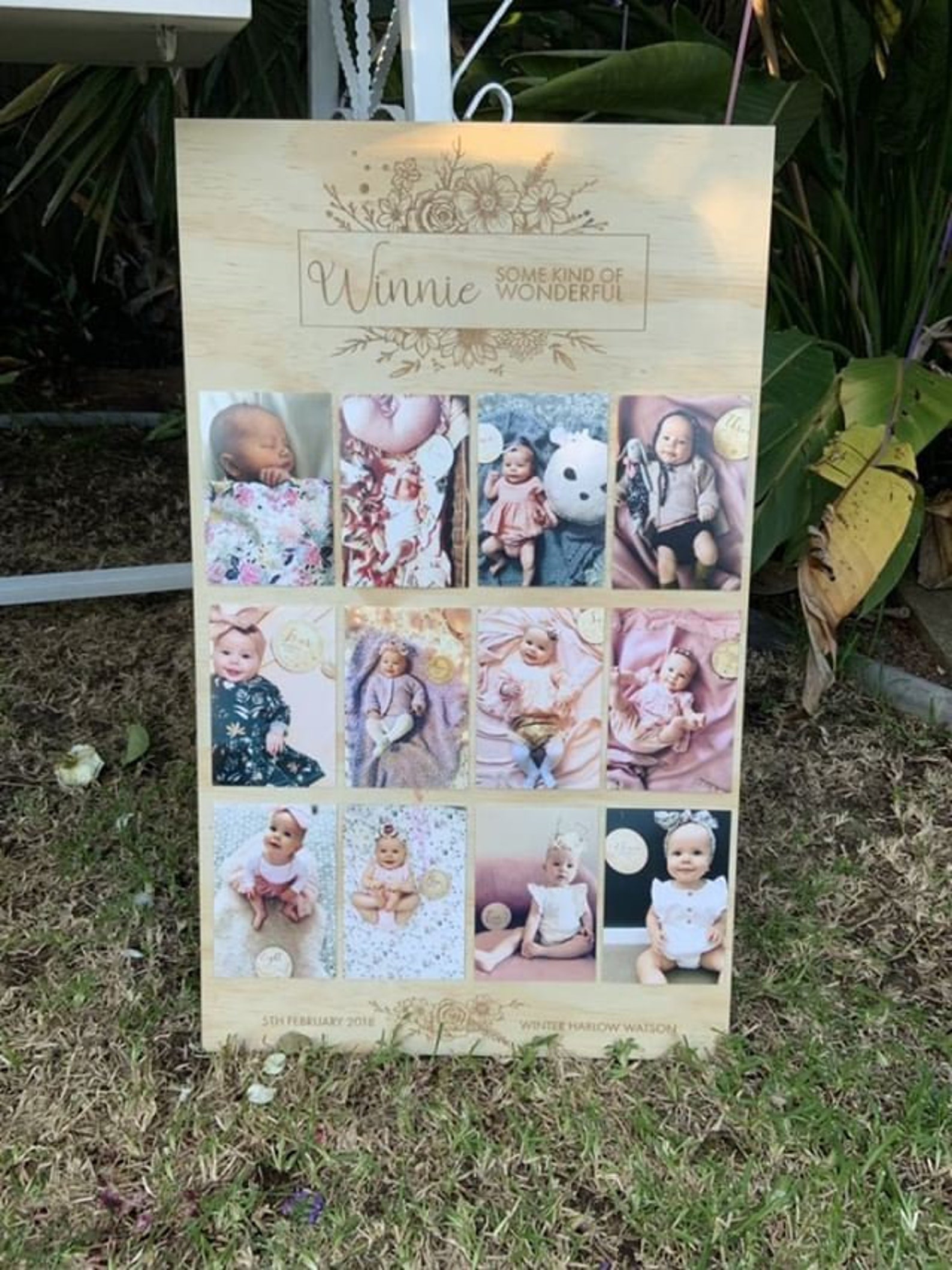 Photo Board. Milestone Board. Photo frame Etsy