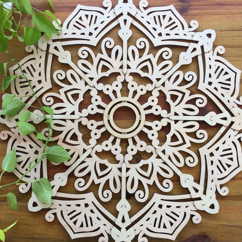 Mandala Wall Art. Laser Cut Wood Mandala 58cm Etsy Australia