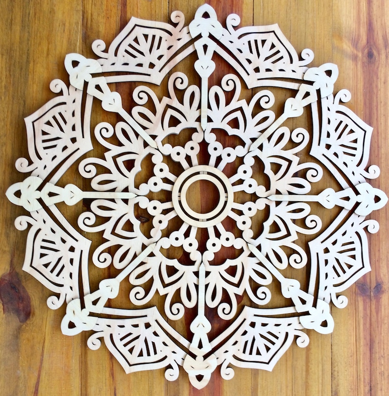 Mandala Wall Art. Laser Cut Wood Mandala 58cm Etsy Australia