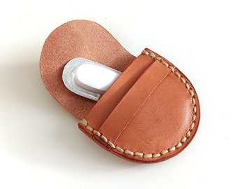 Handmade Leather Travel Pill Box - Perfect for Emergency Meds on Weekend Trips - Capacity for 4 Small Pills