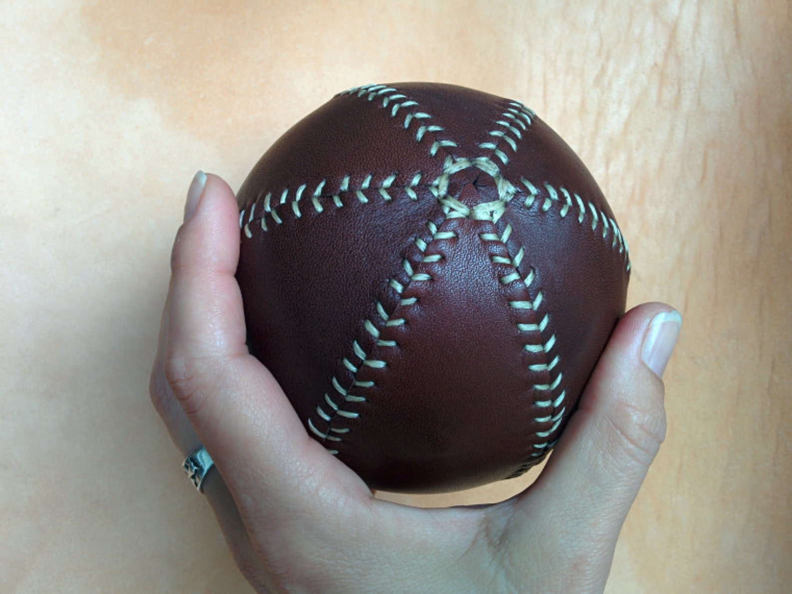 Leather bouncing ball Leather ball decorative leather ball Etsy