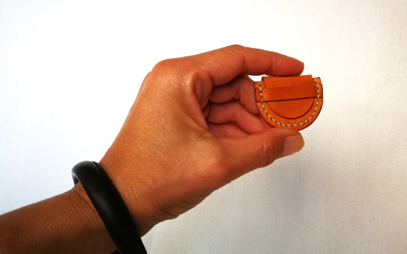 Leather pill box for your pocket, Pocket pill box, Small pill case for the pill of the heart, Tiny pill case, Emergency pill box. image 5