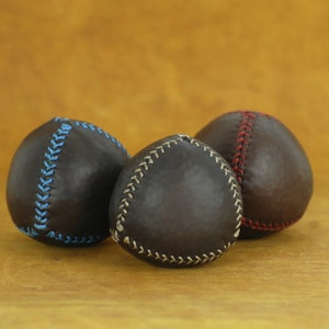 Set de 3 pelotas de malabares de cuero
