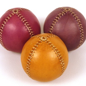 Set de 3 pelotas de cuero de malabares, 75mm diámetro, Set de malabares, Pelotas de malabares, Juegos, Juguetes,Aprender malabares, Circo