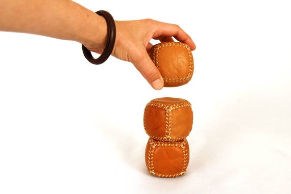 Ready to ship. Leather Juggling Balls Custom weight balls 3 Leather Bean Bags for Professional Jugglers
