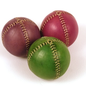 Set de 3 pelotas de cuero de malabares, 75mm diámetro, Set de malabares, Pelotas de malabares, Juegos, Juguetes, Malabarista, Circo