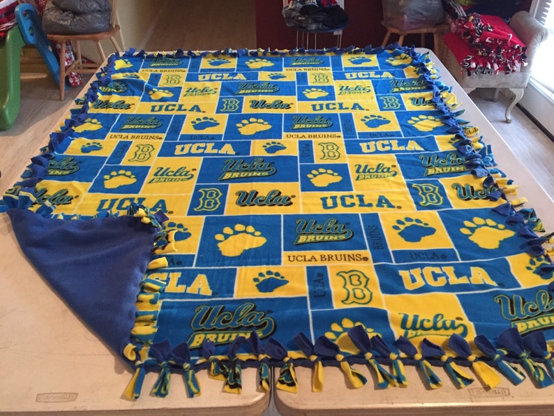 Beautiful Hand Tied Fleece UCLA Blanket Etsy