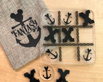 Acrylic Tic Tac Toe Mickey anchor game-Disney Cruise Line-DCL- FE - Fish Extender