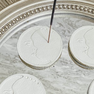 Limited Edition - Handmade White Textured Moon Incense Holders, Incense Burners, Trinket Tray, Moon Gifts