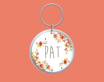 Floral Custom Pet Tag